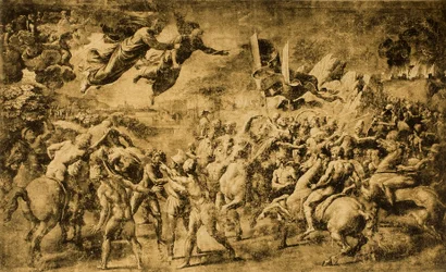 Die Heiligen Petrus und Paulus erscheinen Attila